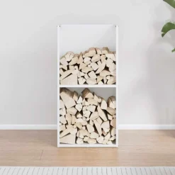 Houtkachel- & Haardaccessoires*vidaXL Brandhoutrek 40x30x80 cm koudgewalst staal Wit
