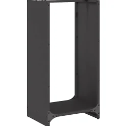Houtkachel- & Haardaccessoires*vidaXL Brandhoutrek 40x30x80 cm koudgewalst staal Zwart