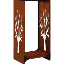 Brandhoutrek 40x30x80 cm weervast staal>vidaXL Outlet
