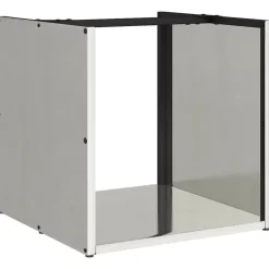 Houtkachel- & Haardaccessoires*vidaXL Brandhoutrek 40x40x40 cm Roestvrij staal