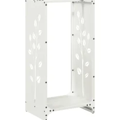 Houtkachel- & Haardaccessoires*vidaXL Brandhoutrek 40x30x80 cm koudgewalst staal Wit