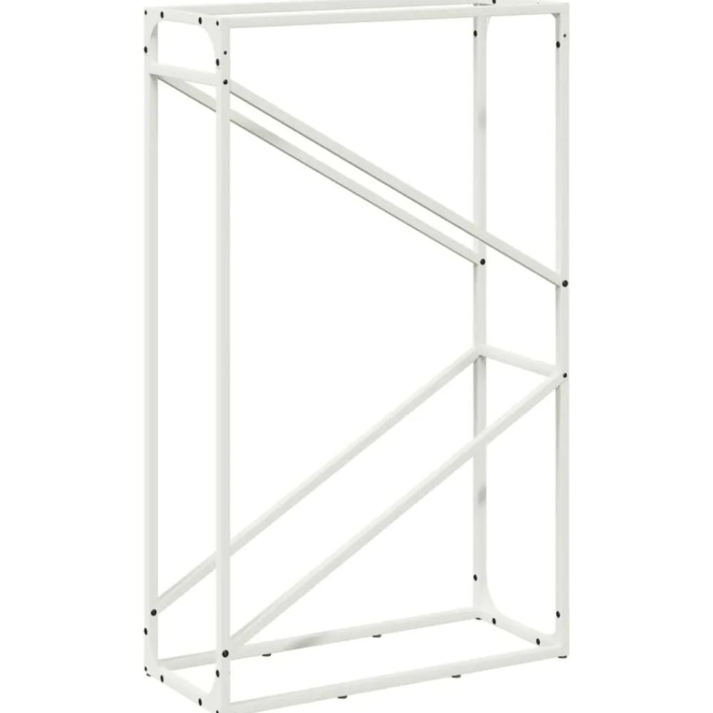 Houtkachel- & Haardaccessoires*vidaXL Brandhoutrek 60x25x100 cm koudgewalst staal Wit