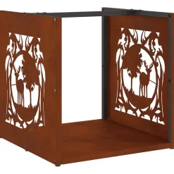 Brandhoutrek 40x40x40 cm weervast staal>vidaXL Outlet