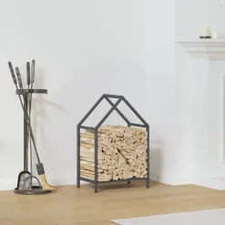 Brandhoutrek 40x25x60 cm koudgewalst staal kleurig>vidaXL New