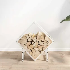 Houtkachel- & Haardaccessoires*vidaXL Brandhoutrek 50x25x50 cm koudgewalst staal Wit