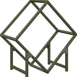 Houtkachel- & Haardaccessoires*vidaXL Brandhoutrek 50x25x50 cm koudgewalst staal Olijfgroen