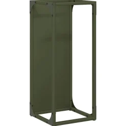 Houtkachel- & Haardaccessoires*vidaXL Brandhoutrek 25x25x60 cm koudgewalst staal Olijfgroen