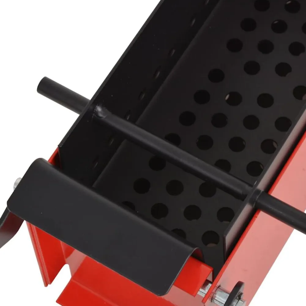 Brikettenpers voor papier 34x14x14 cm staal zwart en rood>vidaXL