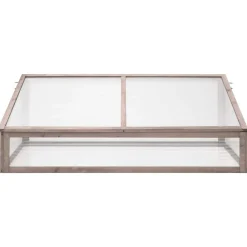 Tuin & Gazon*vidaXL Broeikas 110x56x39 cm vurenhout Grijs