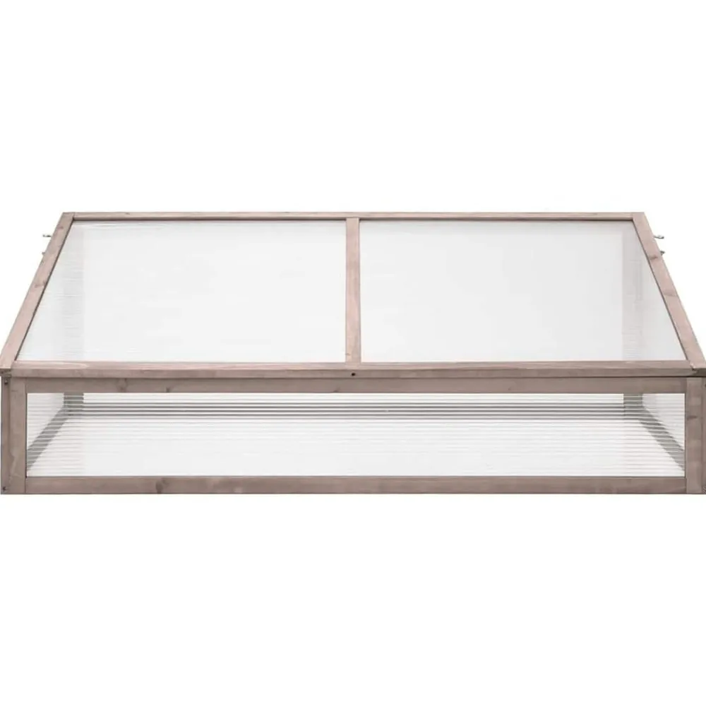 Tuin & Gazon*vidaXL Broeikas 110x56x39 cm vurenhout Grijs
