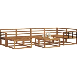 Buiten bankenset 7 pcs Massief Acaciahout><noscript><img width=