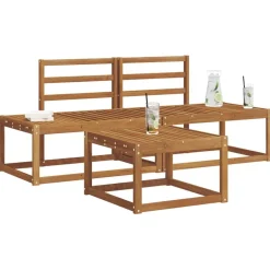 Buiten bankenset 3 pcs Naturel Massief Acaciahout><noscript><img width=