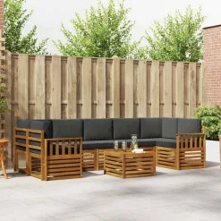 Buiten bankenset met kussen 8 pcs>vidaXL Best