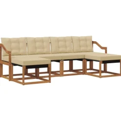 Buiten bankenset met kussen 6 pcs>vidaXL