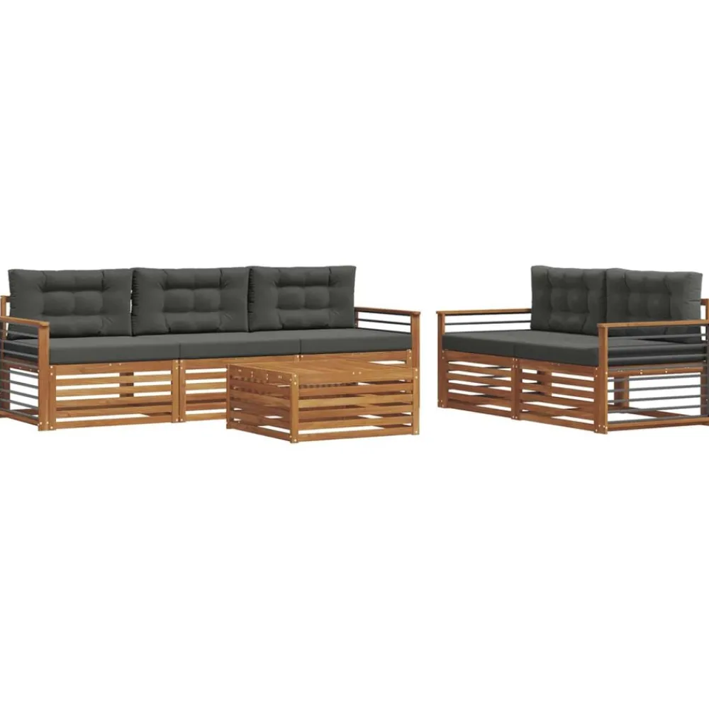 Buiten bankenset met kussen 6 pcs>vidaXL New