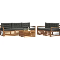 Buiten bankenset met kussen 6 pcs><noscript><img width=