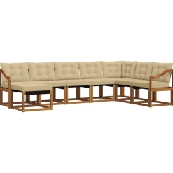 Buiten bankenset met kussen 8 pcs>vidaXL Discount
