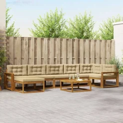 Buiten bankenset met kussen 8 pcs>vidaXL Best