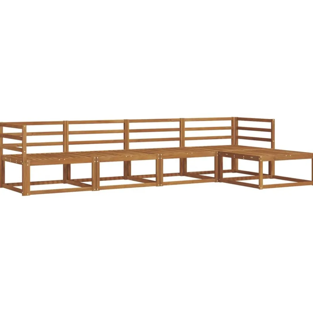 Buiten bankenset met kussen 5 pcs Natuurlijk en Crème>vidaXL Clearance