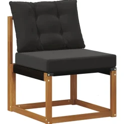 Buiten bankenset met kussen 7 pcs Natuurlijk en Zwart><noscript><img width=