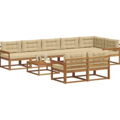 Buiten bankenset met kussen 9 pcs><noscript><img width=