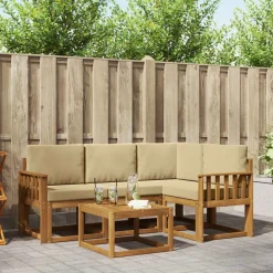 Buiten bankenset met kussen 5 pcs>vidaXL Clearance