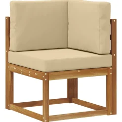 Meubelsets*vidaXL Buiten bankenset met kussen 9 pcs Natuurlijk en beige