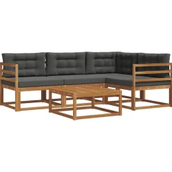 Buiten bankenset met kussen 5 pcs>vidaXL Sale