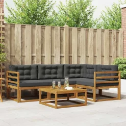 Buiten bankenset met kussen 5 pcs>vidaXL Sale