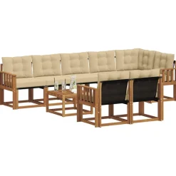 Buiten bankenset met kussen 9 pcs><noscript><img width=