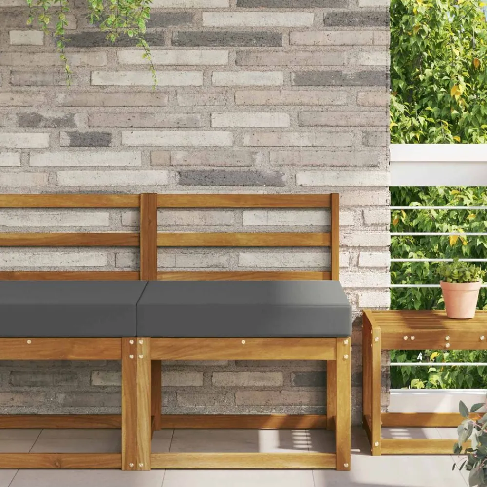 Woon- & Tuinaccessoires*vidaXL Buiten bankkussen 60 x 60 x 8 cm Polyester Antraciet