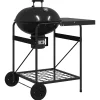 Buiten Grill met wiel Zwart 91 x 71 x 107 cm Metaal>vidaXL New