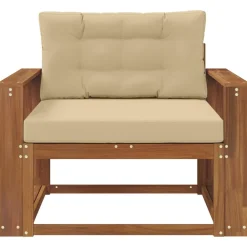 Accessoires Voor Stoelen En Banken*vidaXL Buiten Midden Sofa Massief Acaciahout Naturel Natuurlijk en beige