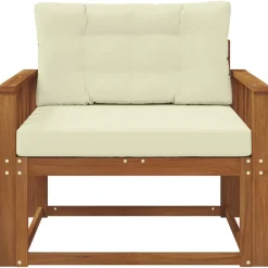 Accessoires Voor Stoelen En Banken*vidaXL Buiten Midden Sofa Massief Acaciahout Naturel Natuurlijk en crème