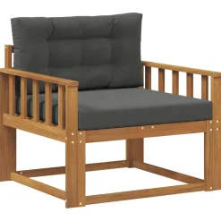 Accessoires Voor Stoelen En Banken*vidaXL Buiten Midden Sofa Massief Acaciahout Naturel Natuurlijk en antraciet
