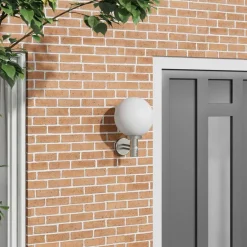 Verlichting*vidaXL Buiten Wandlamp 28 x 25 x 38 cm Zilver