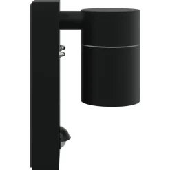 Verlichting*vidaXL Buiten Wandlamp 6,5 x 10,5 x 16 cm RVS en Glas Zwart