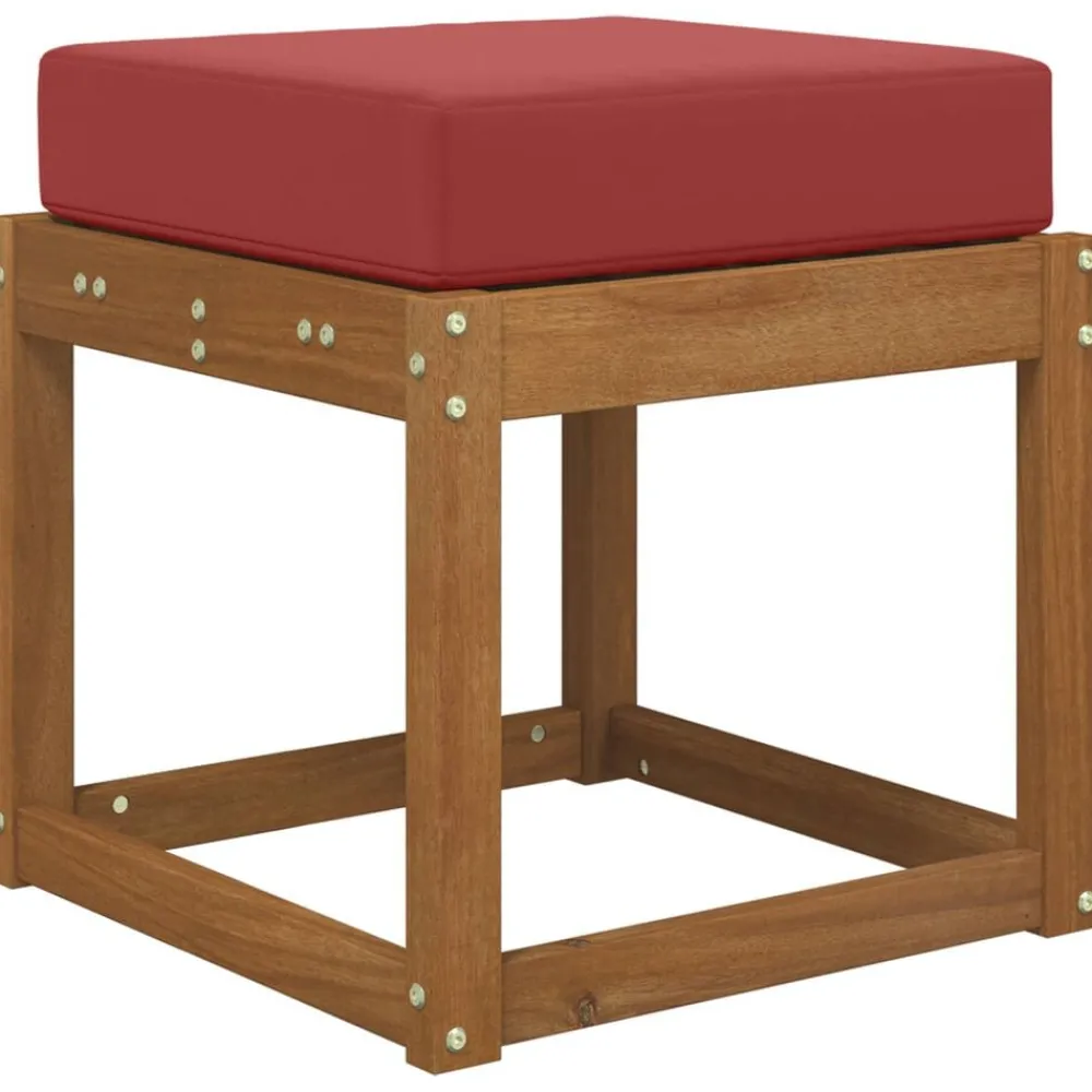 Woon- & Tuinaccessoires*vidaXL Buiten Zitkussen 40 x 40 x 8 cm 100% Polyester Wijnrood