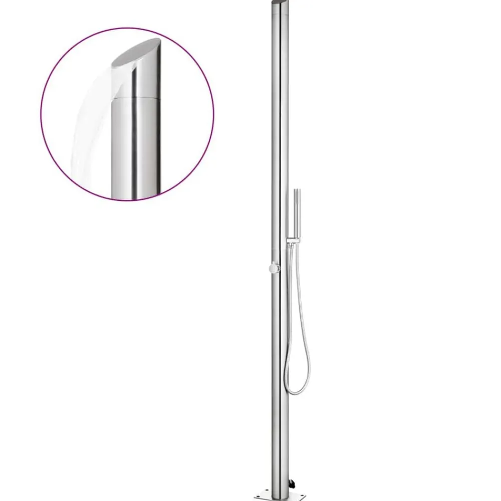 Zwembaden & Spa'S*vidaXL Buitendouche 220 cm roestvrij staal