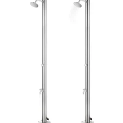 Buitendouche met e basis 220 cm roestvrij staal>vidaXL Sale