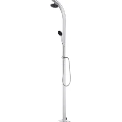 Zwembaden & Spa'S*vidaXL Buitendouche met grijze basis 220 cm aluminium Grijs
