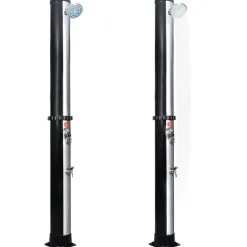 Zwembaden & Spa'S*vidaXL Buitendouche solar met douchekop en kraan 40 L Zwart en zilver