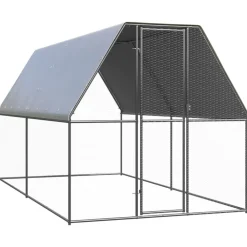 Buitenhok voor kippen 2x4x2 m gegalvaniseerd staal>vidaXL Clearance