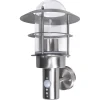 Verlichting*vidaXL Buitenmuurlamp met bewegingssensor RVS