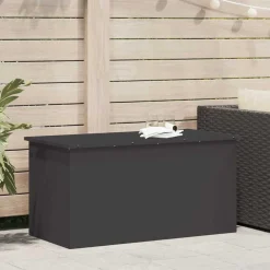 Huishoudelijke Benodigdheden*vidaXL Buitenopslagdoos 100 x 50,5 x 50 cm Staal Zwart