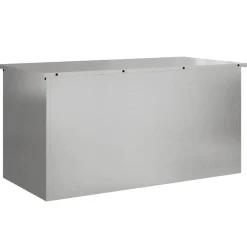 Huishoudelijke Benodigdheden*vidaXL Buitenopslagdoos Zilver 100 x 50,5 x 50 cm Staal Roestvrij staal