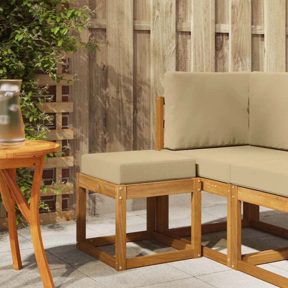 Buitenstoolbank Massief Acaciahout Naturel>vidaXL Hot