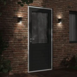 Verlichting*vidaXL Buitenwandlamp gegoten aluminium zwart