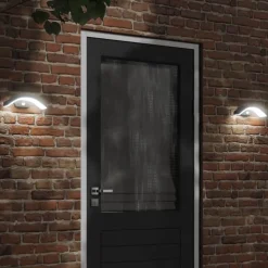 Verlichting*vidaXL Buitenwandlamp LED met sensors gegoten aluminium Zwart