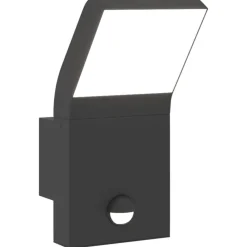 Verlichting*vidaXL Buitenwandlamp LED met sensors gegoten aluminium Zwart